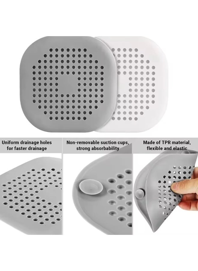 غطاء مصرف سيليكون مانع للانسداد | مصفاة شعر للحمام والمطبخ | سدادة بانيو وأرضية شفط قوية | فلتر مجاري قابل لإعادة الاستخدام - Image 2
